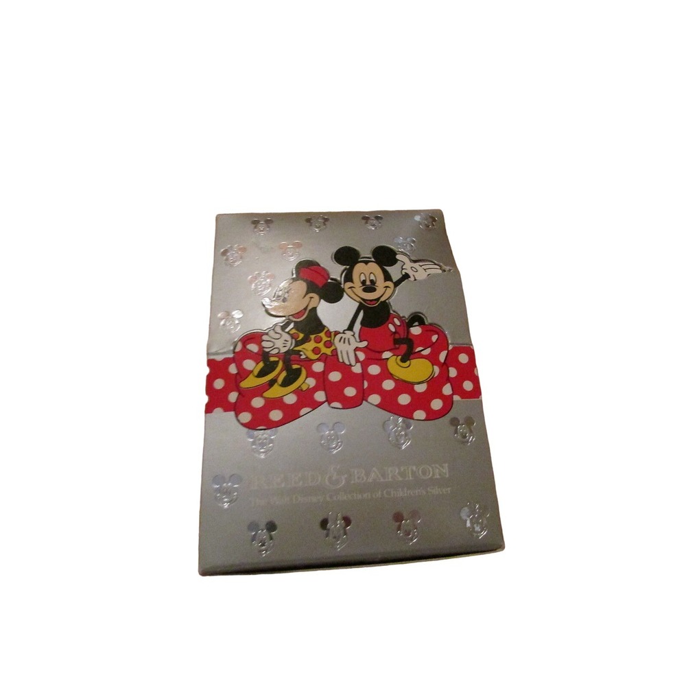 Reed Barton Baby comb brush set silver plate Disney mickey mouse gift set in box